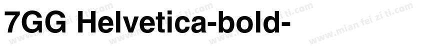 7GG Helvetica-bold字体转换